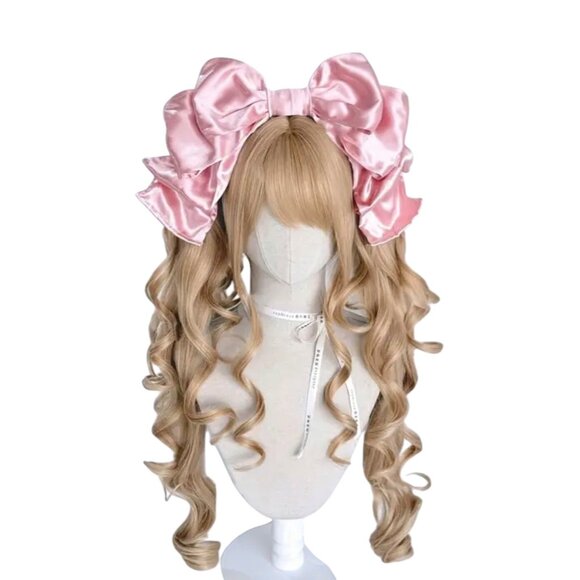 Blonde Lolita Wig*Long Curly Pigtails*Halloween*Cosplay*Anime*Femboy*Sissy*NIP - Picture 1 of 5